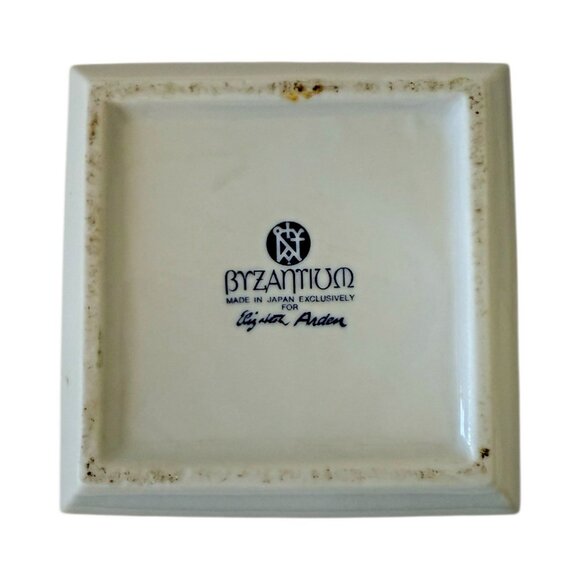 Byzantium Elizabeth Arden Trinket Box Vtg 1980's Porcelain Fitted Lid Japan - Picture 6 of 10